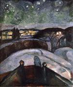Edvard Munch Starry Night oil painting reproduction